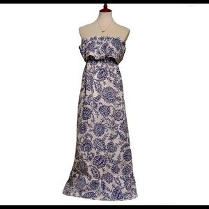 Moda International Linen Strapless Maxi Dress